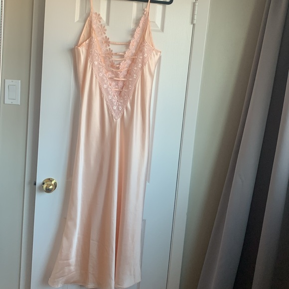 Satin Lace Detail Slip Dress - Picture 3 of 7